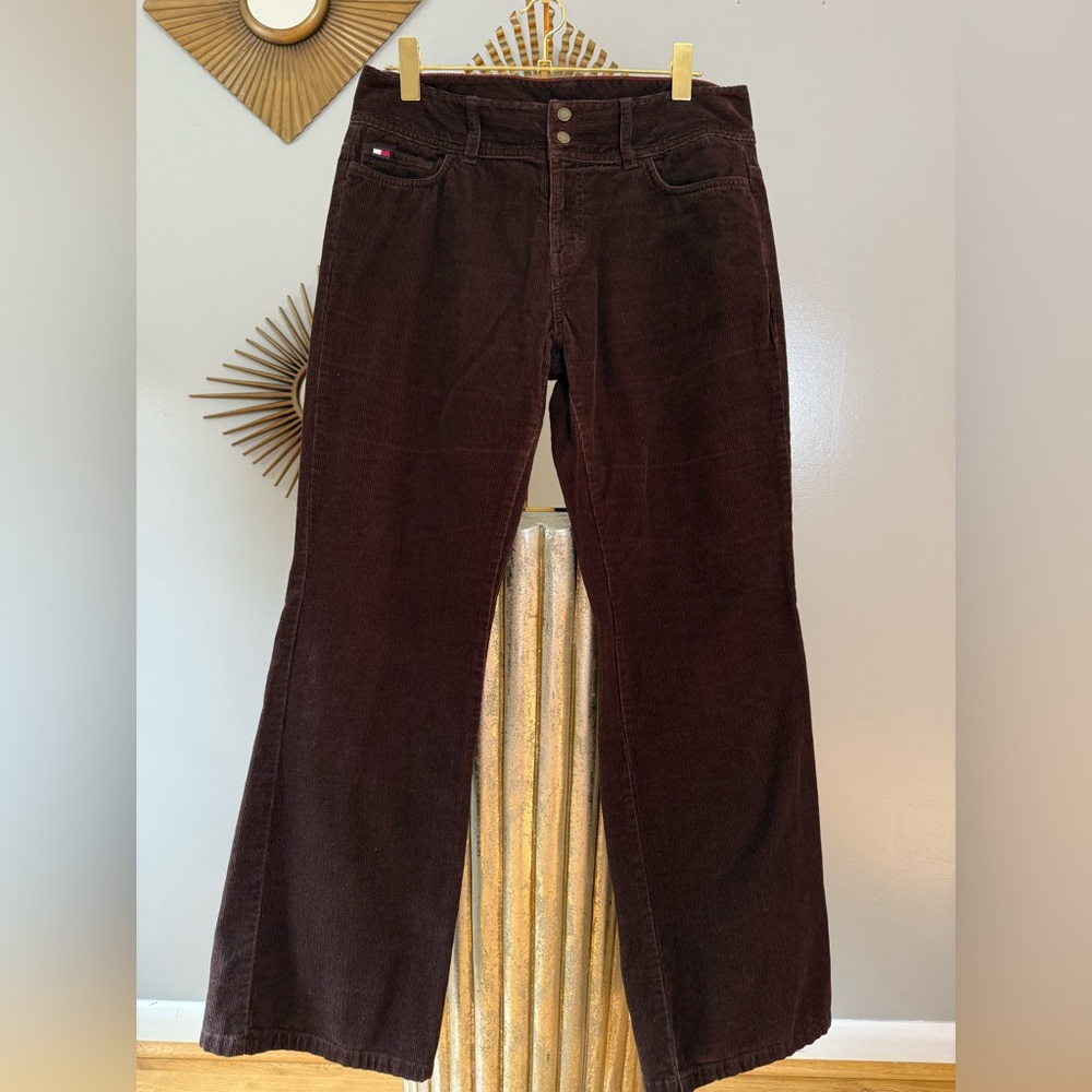 Tommy Hilfiger - Brown Corduroy Straight Leg Pants